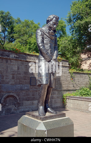 Un monumento di Alexander Sergeyevich Pushkin a Vladivostok, Estremo Oriente, Primorsky Krai, Federazione russa Foto Stock