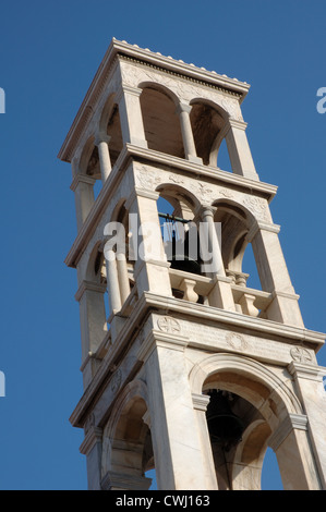 Le campane della chiesa, monastero di Paleokastro, Mykonos, Grecia Foto Stock