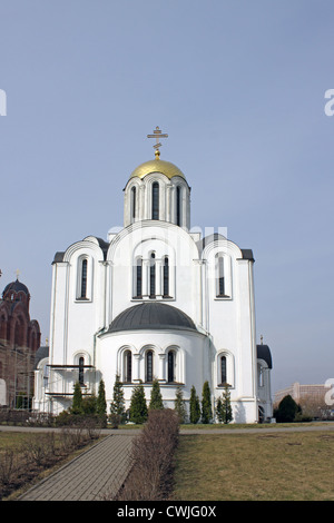 La Bielorussia. Minsk. Complesso del tempio di vittime del disastro di Chernobyl. Chiesa di San Euphrosyne di Polotsk Foto Stock