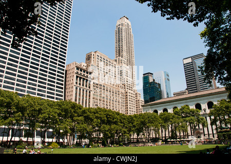 Bryant Park New York City Manhattan American Stati Uniti d'America Foto Stock