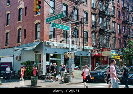 Bedford Avenue Williamsburg Brooklyn New York Stati Uniti d'America Foto Stock