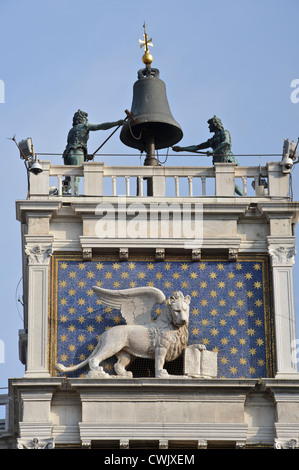 San Marco Della Torre Dell'Orologio, Piazza San Marco, Venezia, Italia. Foto Stock