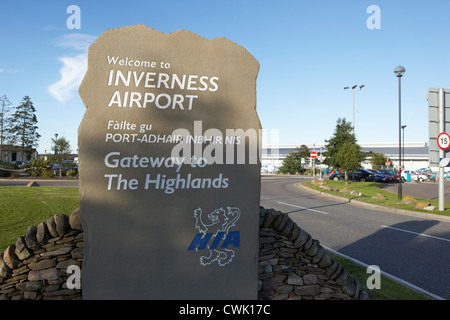 Dall'aeroporto di Inverness highland scozia uk Regno Unito Foto Stock