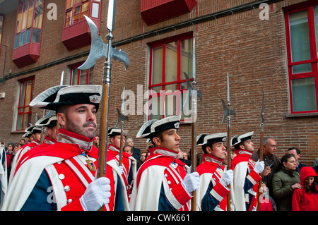 Halberdier della processione di Cristo. Madrid, Spagna. Foto Stock