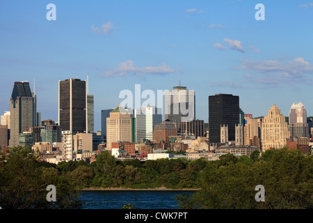 Canada Quebec, Montreal, skyline, St Lawrence River, Foto Stock