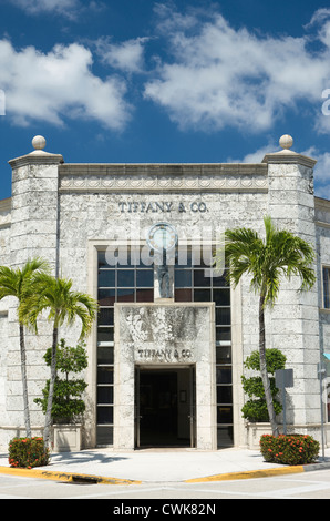 TIFFANY & CO STOREFRONT WORTH AVENUE PALM BEACH FLORIDA USA Foto Stock