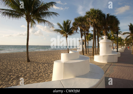 CORTEZ STREET BEACH INGRESSO PARETE ONDA PROMENADE FORT LAUDERDALE FLORIDA USA Foto Stock