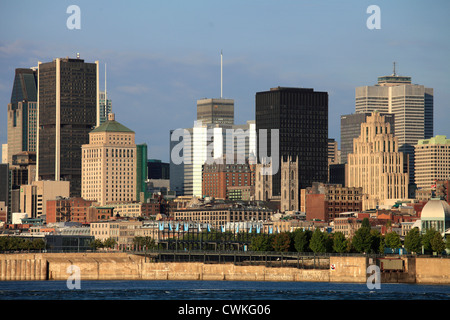 Canada Quebec, Montreal, skyline, St Lawrence River, Foto Stock