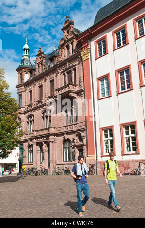 Università di museo e biblioteca nella città vecchia di Heidelberg, Germania. Foto Stock