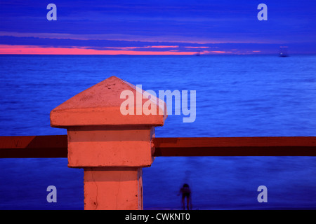 Piriapolis porto e spiaggia al tramonto. Maldonado, Uruguay. Foto Stock