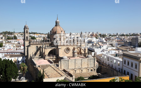 La Cattedrale di San Salvador in Jerez de la Frontera, Andalusia Spagna Foto Stock