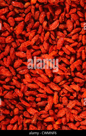 Essiccati goji bacche sfondo Foto Stock