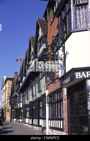 Stratford-upon-Avon, Chapel Street e il Shakespeare Hotel, Warwickshire, Regno Unito Foto Stock