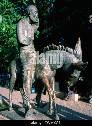 Uzbekistan Bukhara, salvia sufi Hoja Nasruddin statua Foto Stock