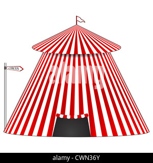 Tenda del circo, astratto arte vettoriale illustrazione; immagine contiene gradient mesh Foto Stock