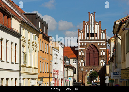 Rostock Gate, Teterow, Mecklenburg-Switzerland, Meclemburgo-Pomerania Occidentale, Germania Foto Stock