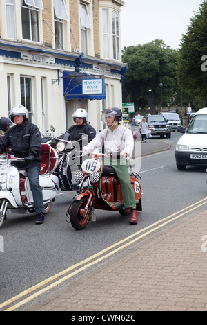 International Rally Scooter Isle of Wight England Regno Unito Foto Stock