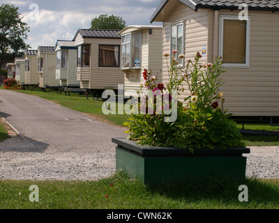 Caravan Park, Caister-on-Sea, Norfolk, Regno Unito Foto Stock