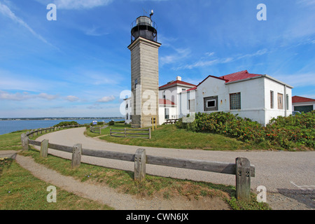 La luce di coda di castoro su Conanicut Island, Rhode Island in Nuova Inghilterra, STATI UNITI D'AMERICA Foto Stock