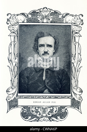 Edgar Allan Poe (1809-1849) è stato uno scrittore americano, poeta e critico letterario e allineato con la American movimento romantico. Foto Stock