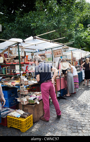 La domenica il mercato delle pulci di San Telmo, Buenos Aires, Argentina. Foto Stock