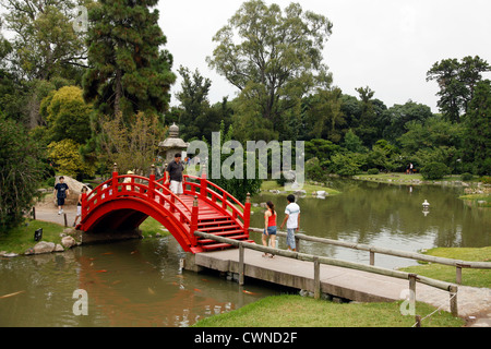 Jardin Japones o giardino giapponese al Parque 3 de Febrero a Palermo, Buenos Aires, Argentina. Foto Stock