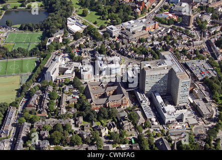 Vista aerea del Weston Park Hospital e il Royal Hallamshire Hospital, Sheffield Foto Stock