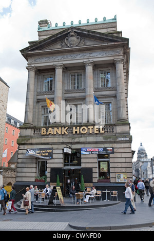 Il Bank Hotel a Edimburgo in Scozia il Royal Mile Foto Stock