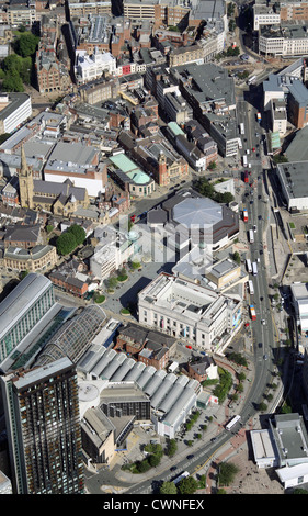 Vista aerea del centro della città di Sheffield Foto Stock