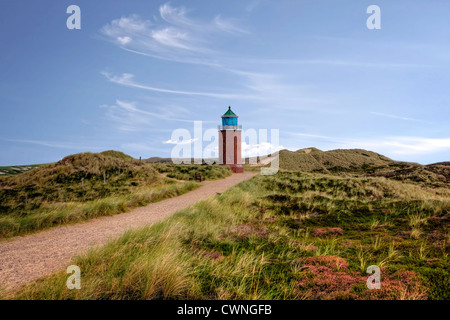 Faro, Red Cliff, Kampen, Sylt, Schleswig-Holstein, Germania Foto Stock