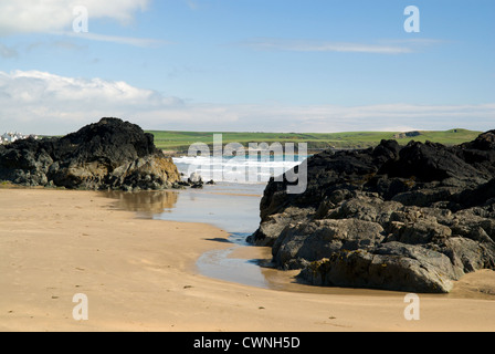 Spiaggia porth tyn traeth tywyn llydan nei pressi di rhosneigr anglesey north Wales UK Foto Stock