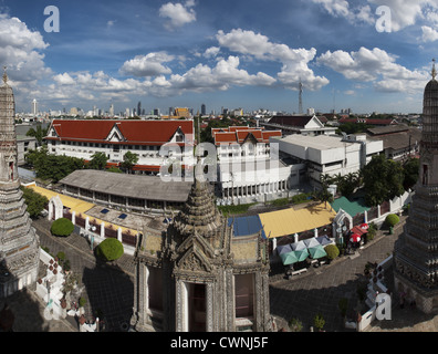 Vista di Bangkok da Wat Arun Foto Stock