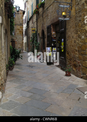 Pienza in Val d'Orcia in Toscana, Italia. Unesco - Sito Patrimonio dell'umanità. Foto Stock