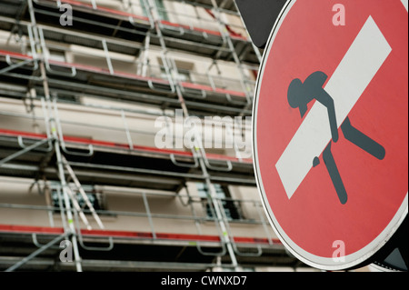 Non immettere segno alterata da graffiti Foto Stock