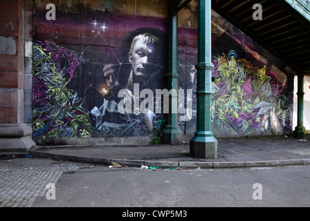 Graffiti, South Woodside Road, Kelvinbridge, Glasgow Scozia Regno Unito Foto Stock