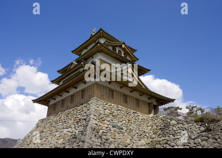 Castello di Takashima mantenere principale. Suwa town, Prefettura di Nagano, Giappone. Foto Stock