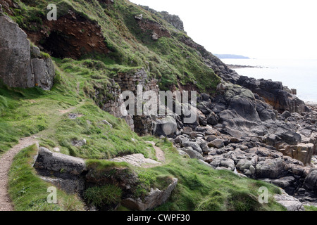 Ciottoli a Progo, vicino punto Gribba, Cape-Cornwall Cornwall Inghilterra UK GB Foto Stock