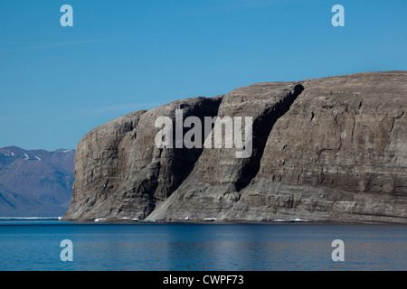 Hans Island, una minuscola isola disputata tra la Groenlandia e il Canada, situato nel canale di Kennedy di narici stretto. Foto Stock
