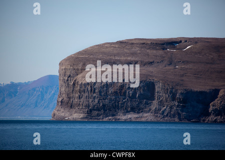 Hans Island, una minuscola isola disputata tra la Groenlandia e il Canada, situato nel canale di Kennedy di narici stretto. Foto Stock