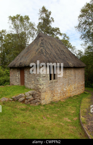 Tetto di Paglia edificio, Cragside Northumberland, Regno Unito Foto Stock