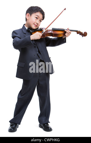 Little Boy a suonare il violino Foto Stock