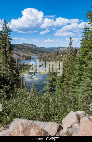 Vista panoramica di Mammoth Lakes in California. Foto Stock