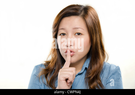 Mostra segno silenzioso Foto Stock