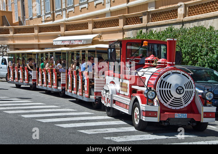 Touristic piccolo treno nel Principato di Monaco Foto Stock