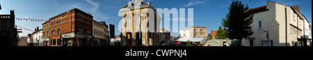 Panorama del centro storico, Abingdon-on-Thames Foto Stock