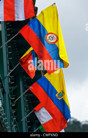 Bandiera colombiana, Sud America Foto Stock