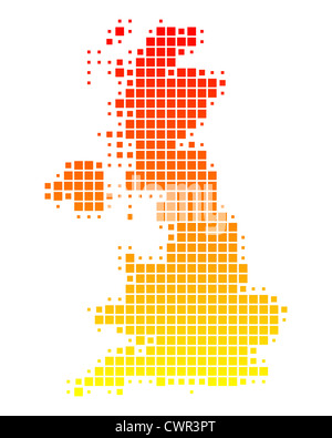 Mappa della Gran Bretagna Foto Stock