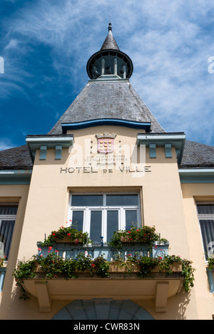 Hotel de ville Malestroit Bretagna Francia Foto Stock