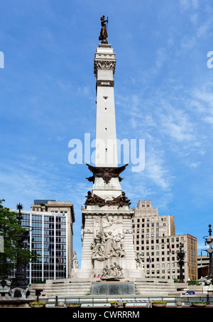 I soldati e marinai monumento in Monument Circle, Indianapolis, Indiana, STATI UNITI D'AMERICA Foto Stock