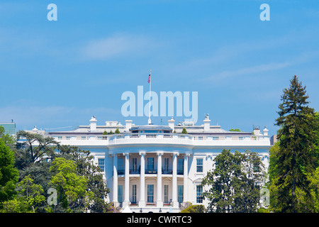 La Casa Bianca a Washington DC, la residenza del Presidente degli Stati Uniti. Foto Stock